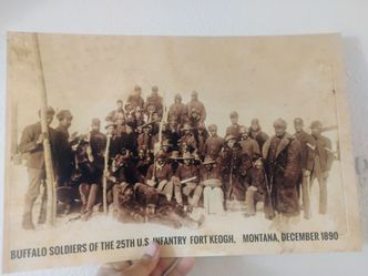 Historic photo print Buffalo soldiers 1890