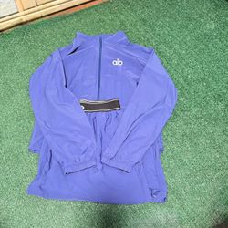 Alo Half-Zip Pullover Jacket Purple medium