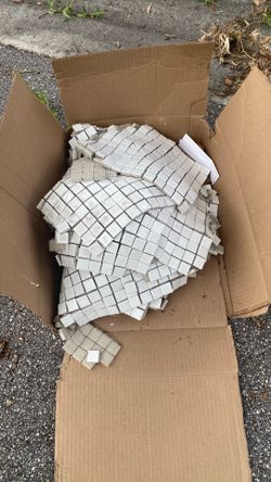FREE  Large Box 1” White mosaic tile