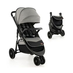 Baby Jogging Stroller With Adjustable Canopy
