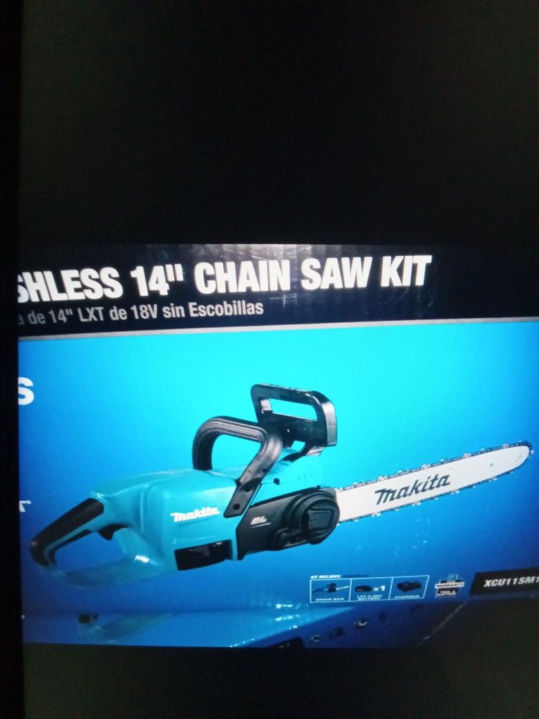 Makita 14 In Chainsaw 4.0ah Battery And Charger