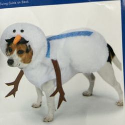 Casual Canine Mustache Snowman Costume 