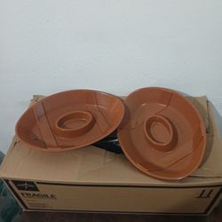 Football Chip and Dip Food Bowls, Plastic