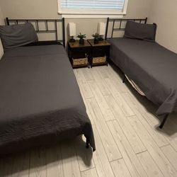 Twin Bed  Frame and 8” Mattress  $100  