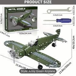 [DIY Airplane] 258pcs DIY Building Toys Model Airplane Set | Assembly Science Toys for Model Fans, Stem Projects