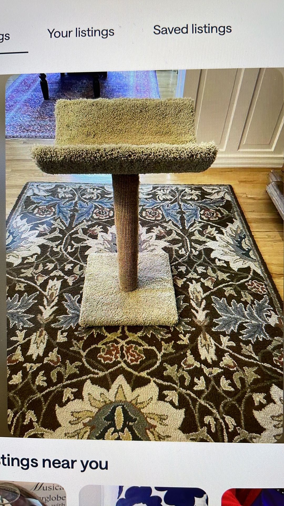 Cat Scratching Post And Half Pipe Hang Out :-)