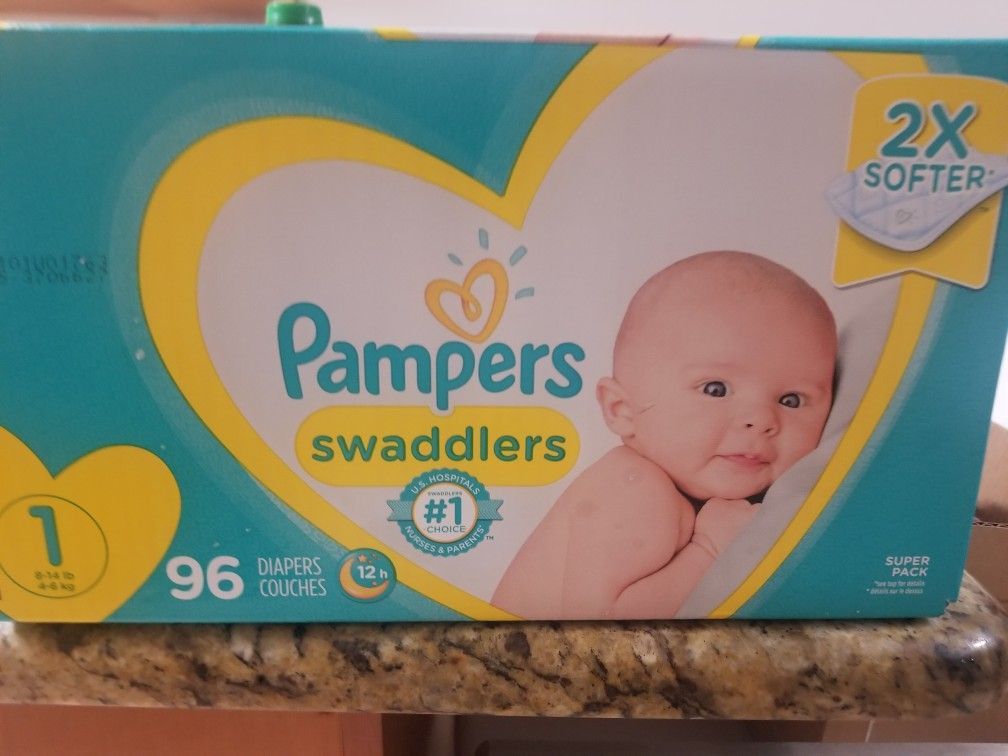 Pampers De Bebé Size 1 Nuevo En Su Caja