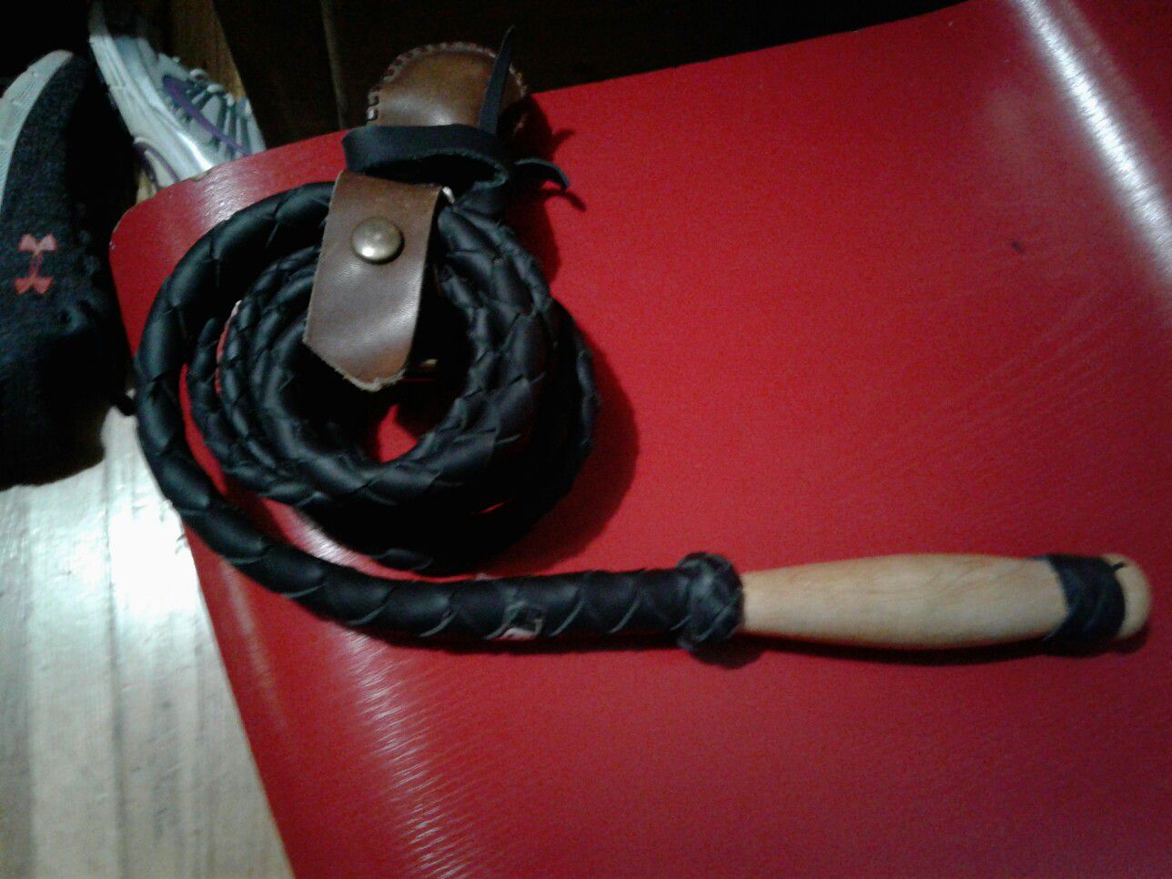 8ft whip real leather
