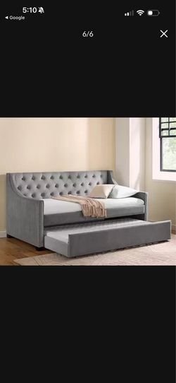 Grey day bed trundle twin