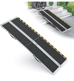 8 Feet Portable Aluminum Wheelchair Ramp