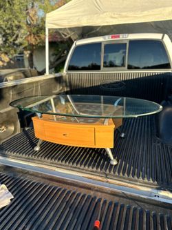 Oval Glass Coffee Table