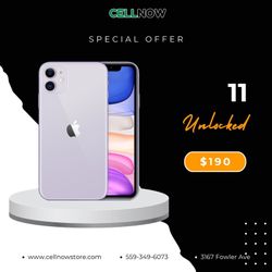 Black Friday Deals! iPhone 11 Unlocked 64GB - Purple