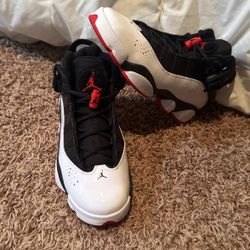 Jordan 6 Rings Black Red White Used One!!