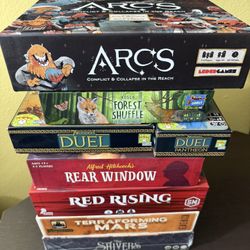 Arcs, 7 Wonders Duel, Forrest Shuffle, Terraforming Mars and more Board Games