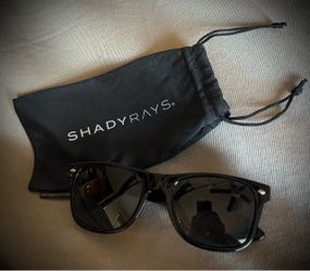 Shady Rays Black Polarized Sunglasses with Pouch