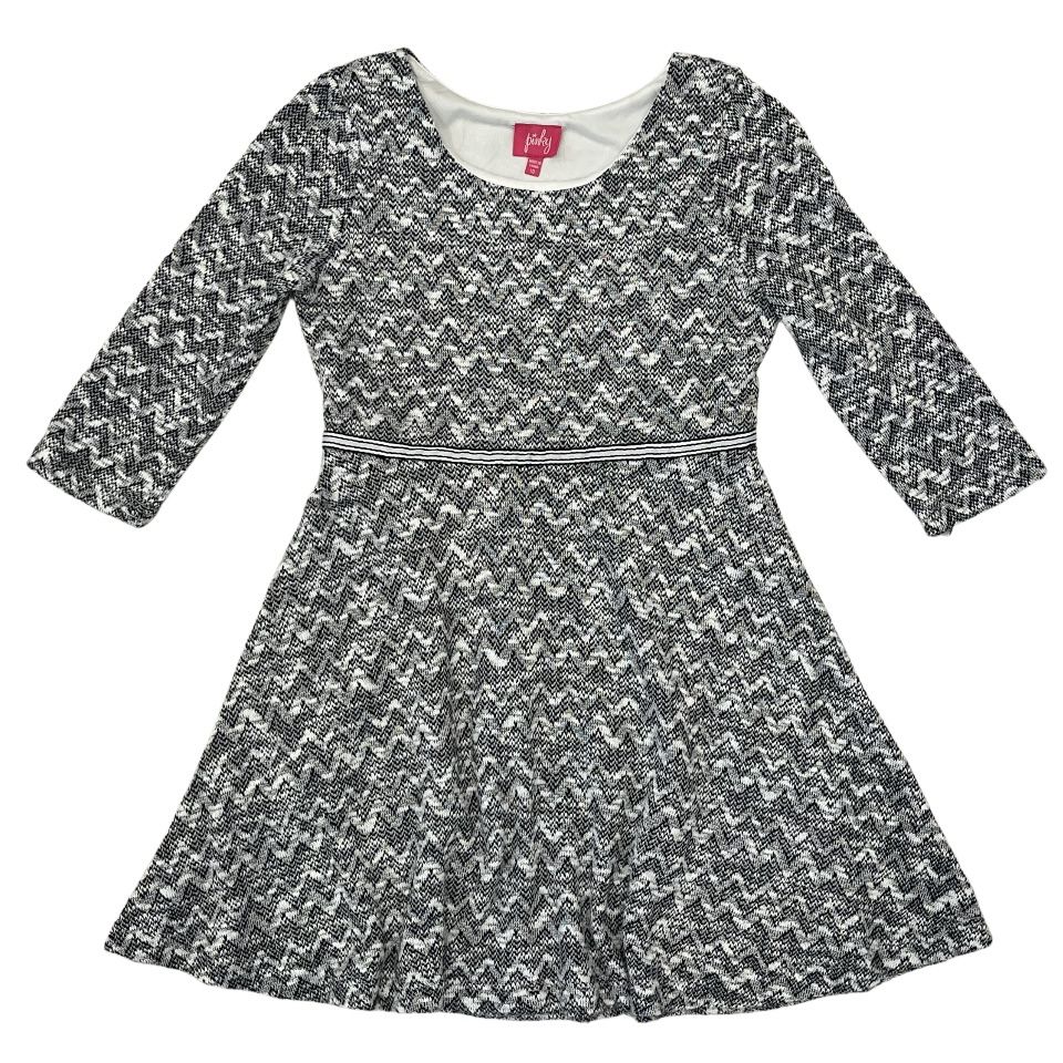 Girls Size 10 Dress Black White