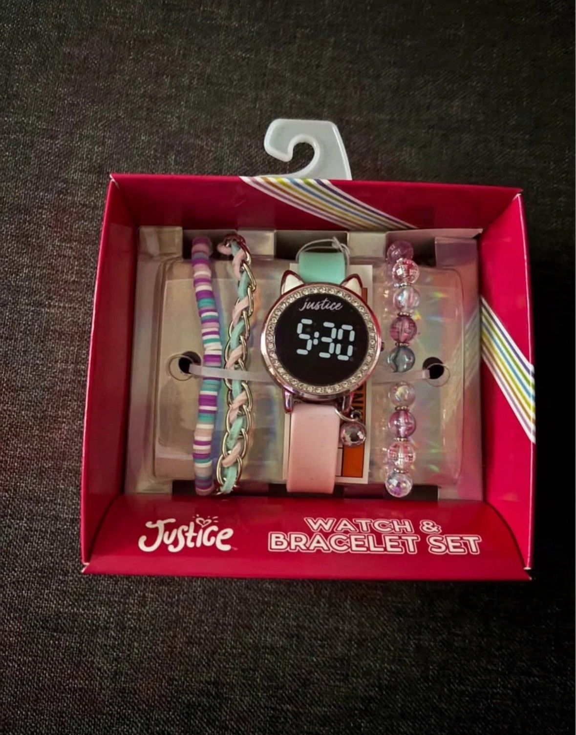 Justice Girls Watch & BraceletGift Set