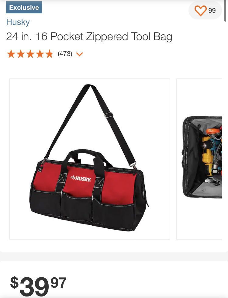 24 in. Tool Bag with 16 Pockets