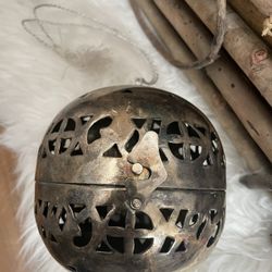 Vintage Silverplated Sphere Hanging Candle holder/ornament