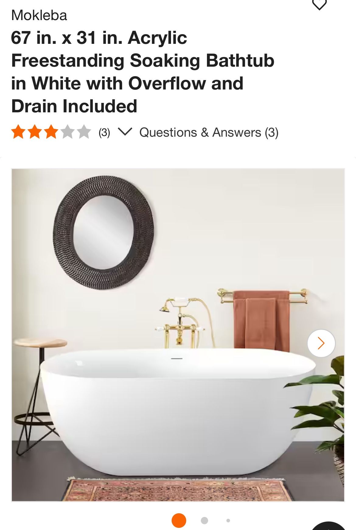 New Freestanding Bathtub New In Box