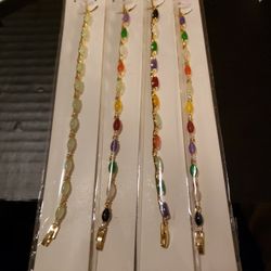 18K Gold Filled  Jade Bracelet