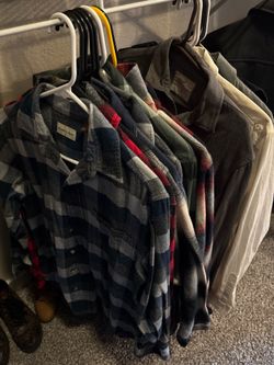 Men’s flannels and dress shirts