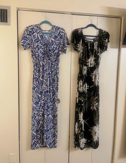 2 woman’s  summer long dress sizes 1X for $40 both no individual purchase details in photos pickup Gaithersburg md20877