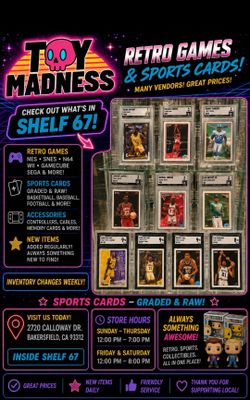 Toy Madness – Retro Games, Sports Cards & Collectibles