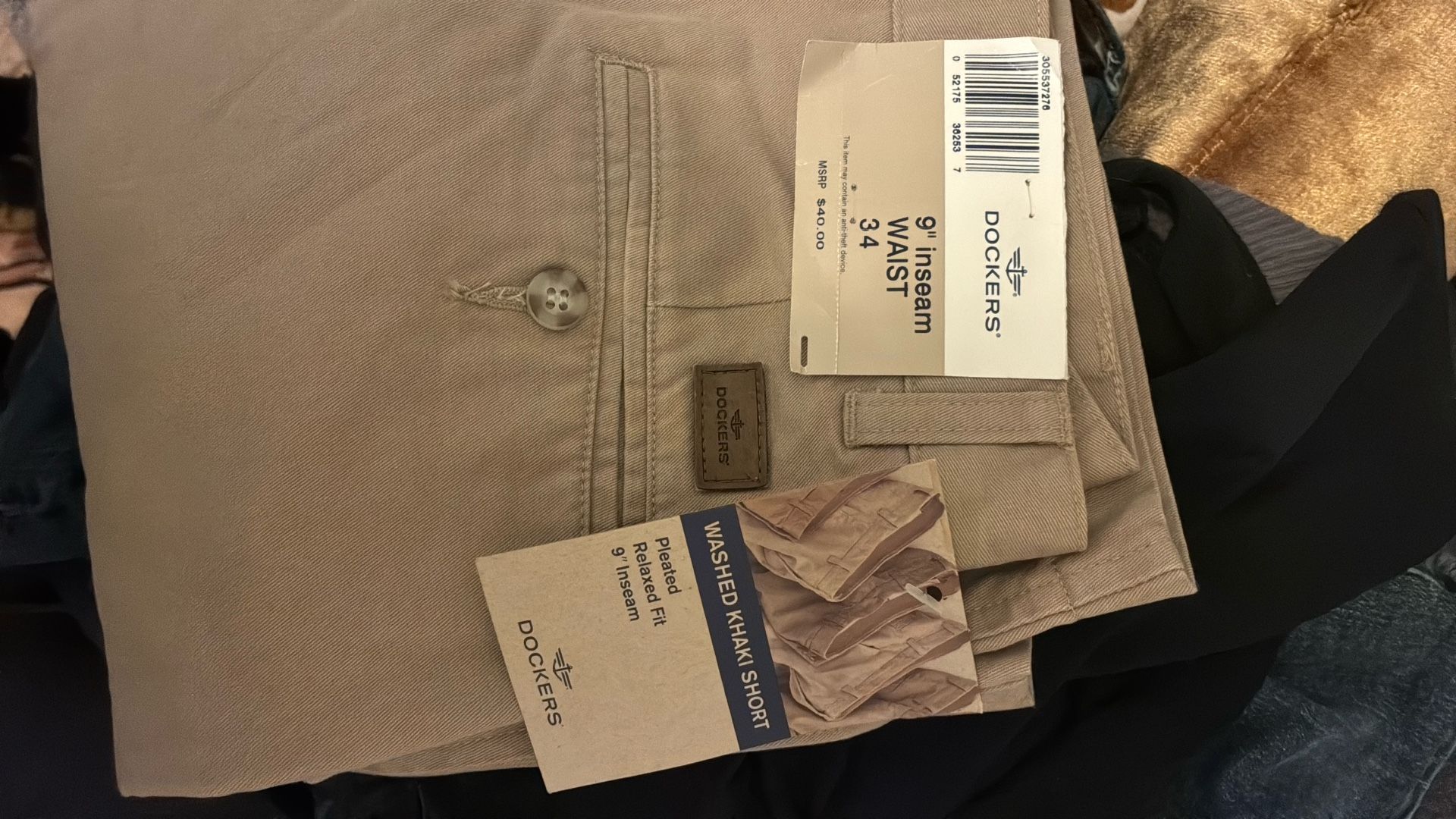 Brand New Dockers, Relaxed Fit khaki shorts