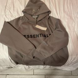 Gray Cement Essentials Hoodie