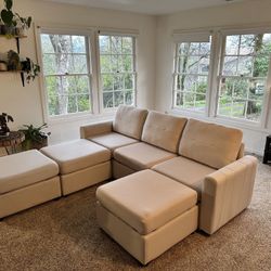 Rubik III Couch With 3 Ottomans 