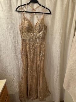Gold Sequin Formal Gown/Dress