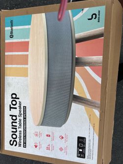 Bass Jaxx Sound Top Table Speaker 8W Bluetooth FM Radio USB 3.5mm Beige/Gray