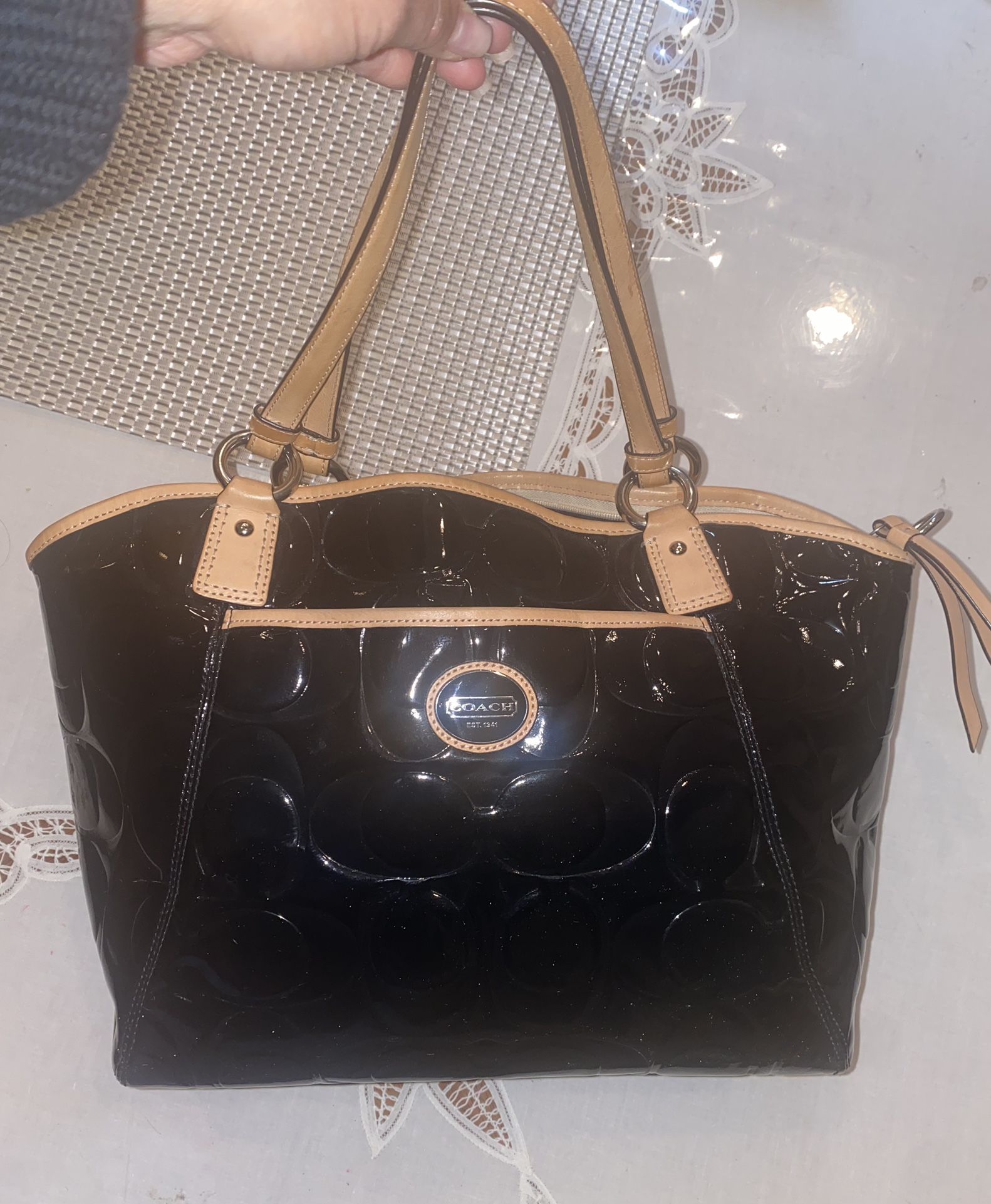 Authentic Black Coach Handbag