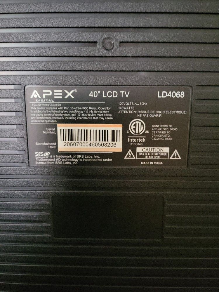 USED Apex 40" LCD TV