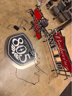 Beer Sign Light Lot Budweiser 805 Trumer Pils