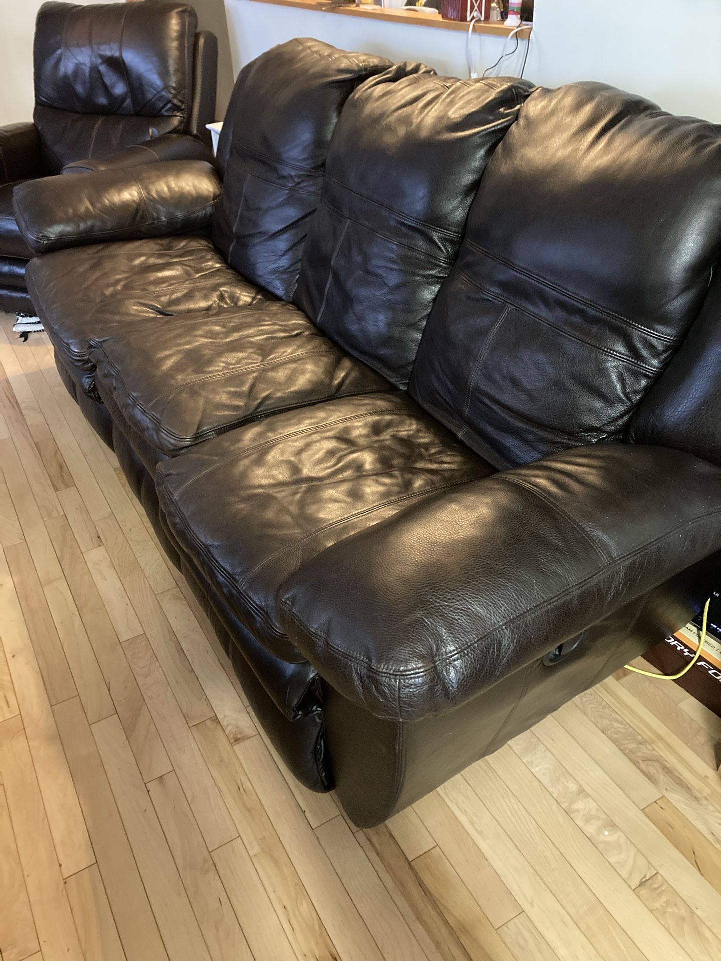 Leather Recliner Sofa