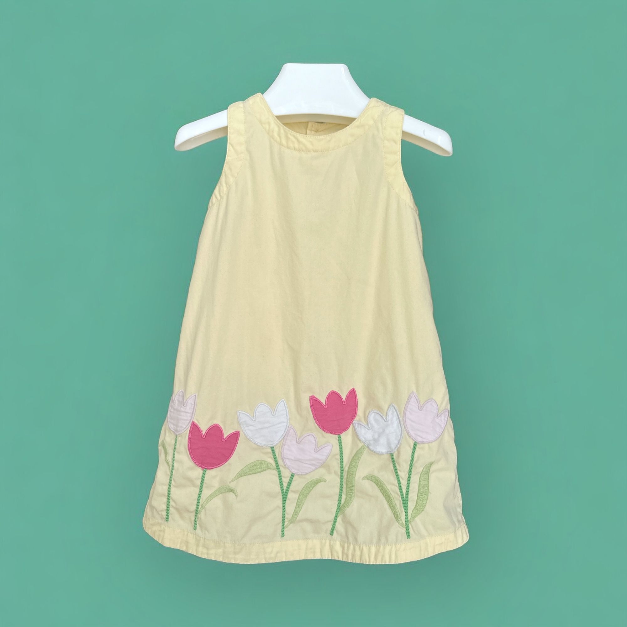 Old Navy Embroidered Flowers Dress, Toddler Size 18-24mo, Yellow