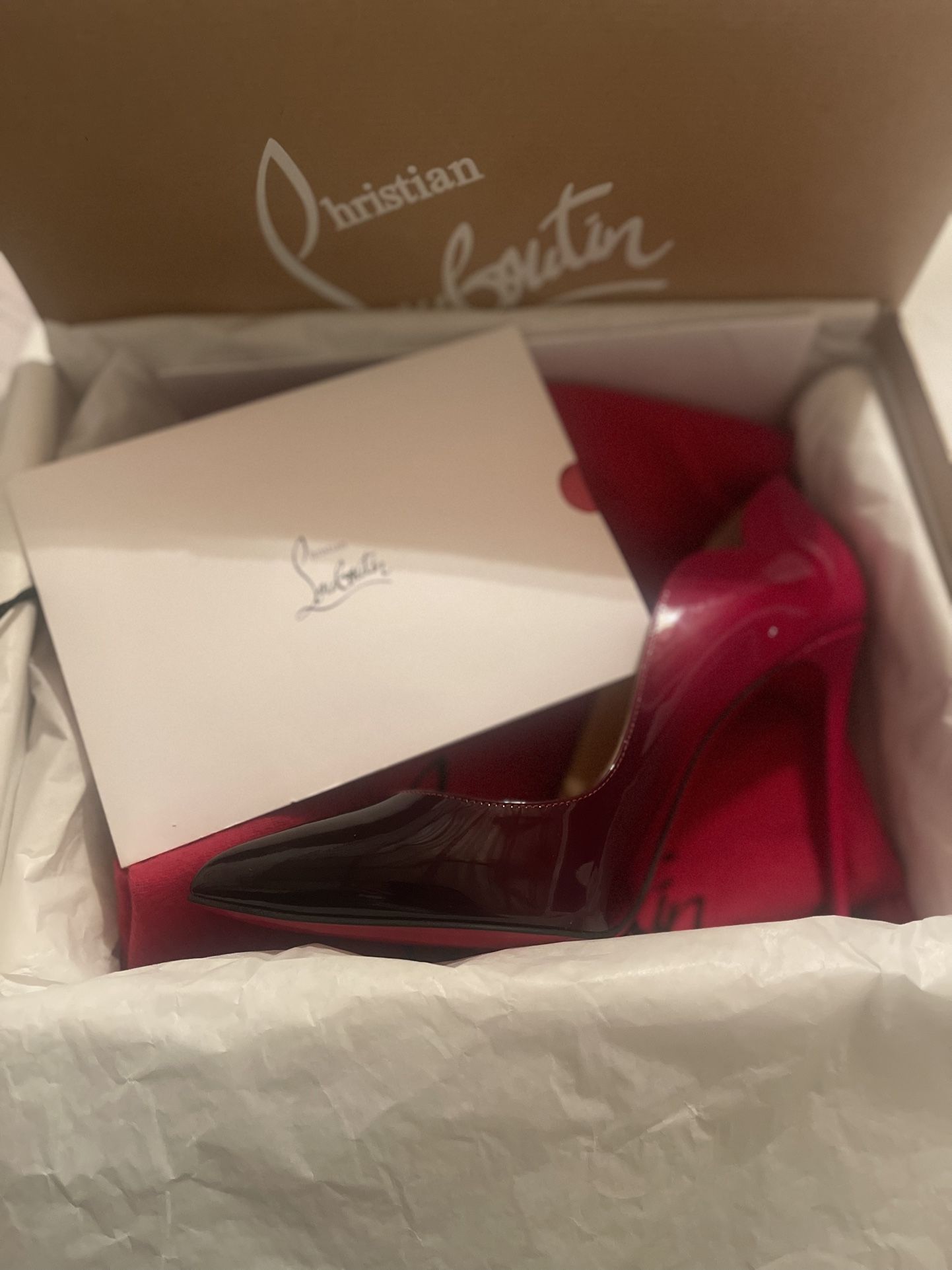 Christian Louboutin Hot Chick, Black and Red, Size 37