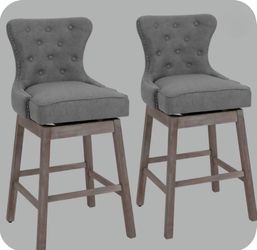 Set of Two  Grey Barstools
