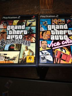 Grand Theft Auto San Andreas / Vice City - PS2 (w/ Poster & Map)