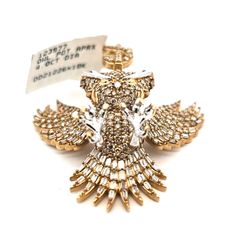 Elegant Gold and Diamond Brooch