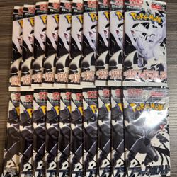 20 Packs Japanese Pokemon Black Bolt White Flare Booster Pack 10 packs each