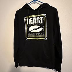 Mr Beast Sub to Beast or Else black sweatshirt hoodie hooded adult / mens medium