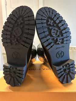 Shop Louis Vuitton Monogram Rubber Sole Logo Rain Boots Boots