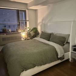 Article White Queen Bed Frame - 3yr Use  - Excellent Condition 