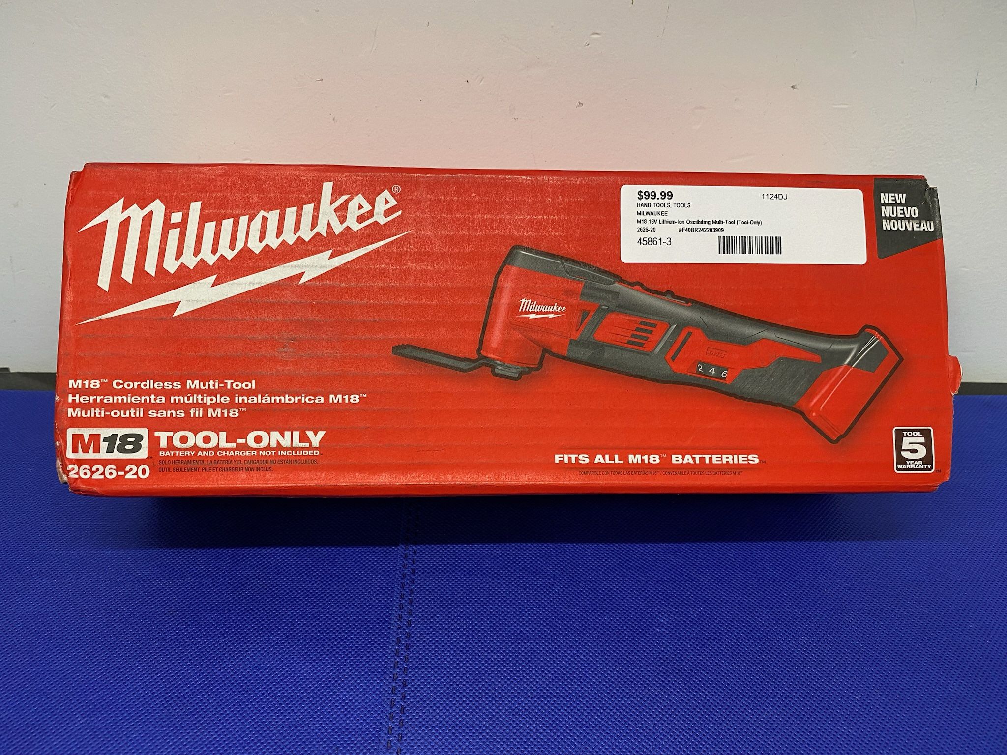 MILWAUKEE 2626-20 M18 18V Lithium-Ion Oscillating Multi-Tool