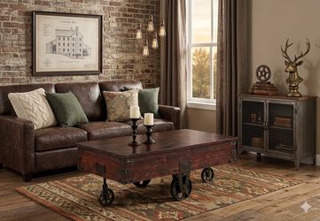Rustic Industrial Factory Cart Coffee Table - Open Box (Tolleson)
