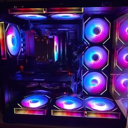 RGB Gaming PC w/ Remote - RX 580 8GB - 16GB RAM - WiFi- Ready to Play