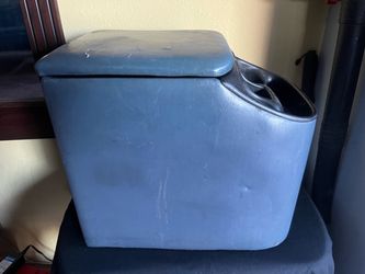 Blue Vinyl Car Center Console with Cup Holders
